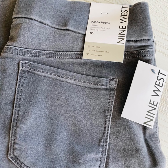 NWT Nine West Grey Pull-on Jeggings - Picture 2 of 2